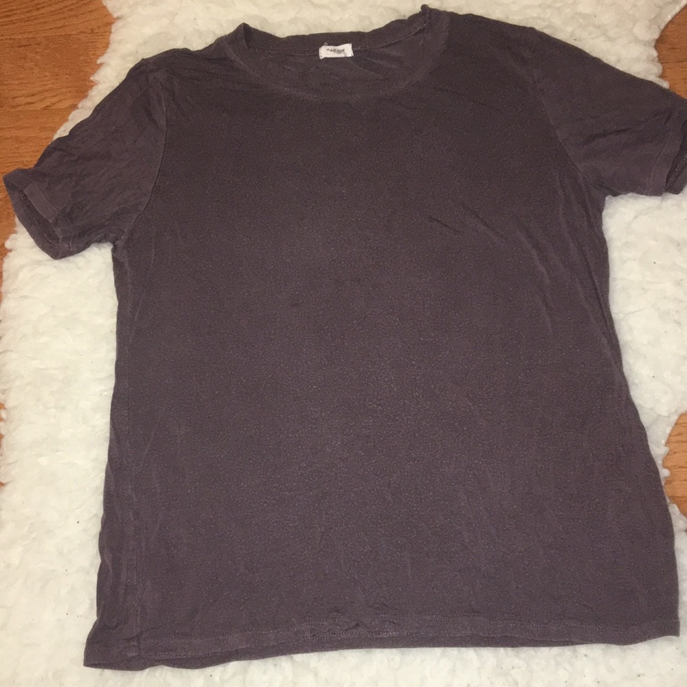 Burgundy Scoop Necked Short Sleeve Shirt